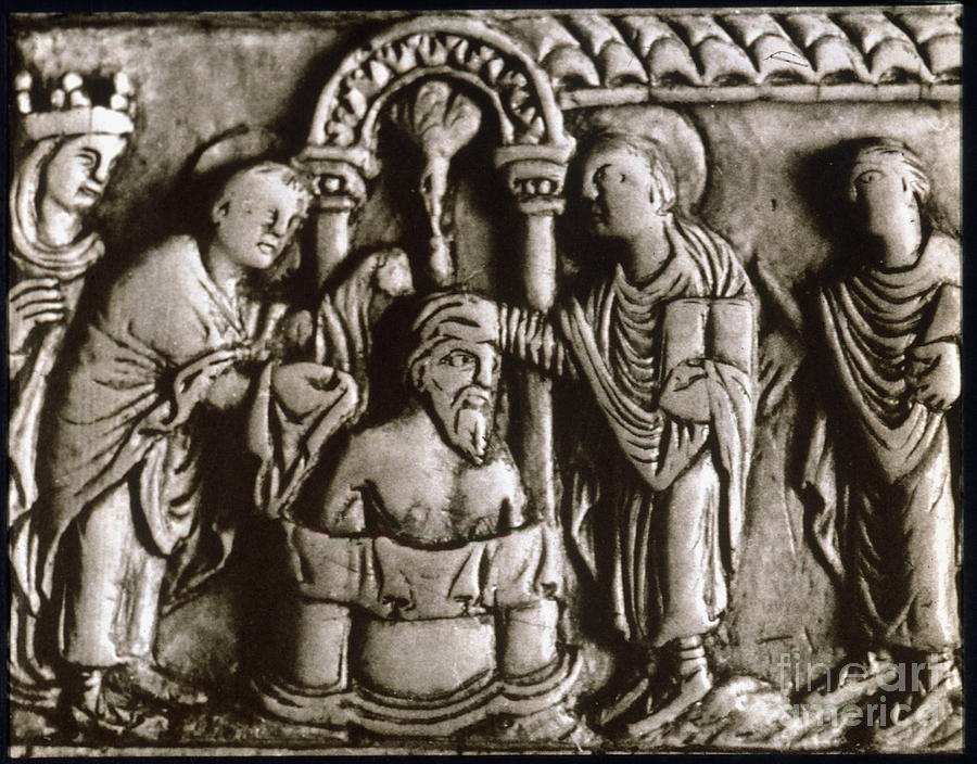 Baptism Of Clovis I, 496 A.d Painting by Granger