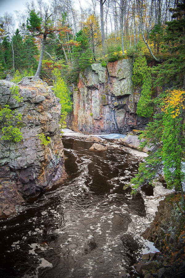 Fall Photograph - Baptism River in Tettegouche State Park MN by Alex Blondeau