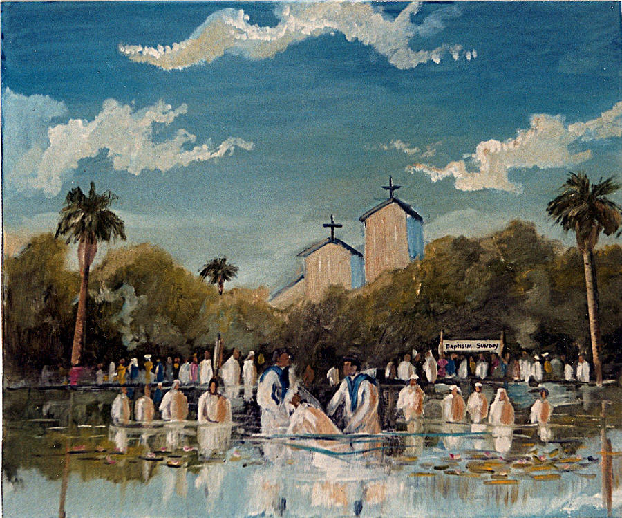 Baptism Sunday Painting by Terrence  Howell