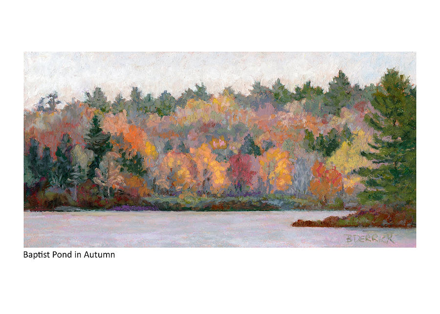 Baptist Pond in Autumn Painting by Betsy Derrick