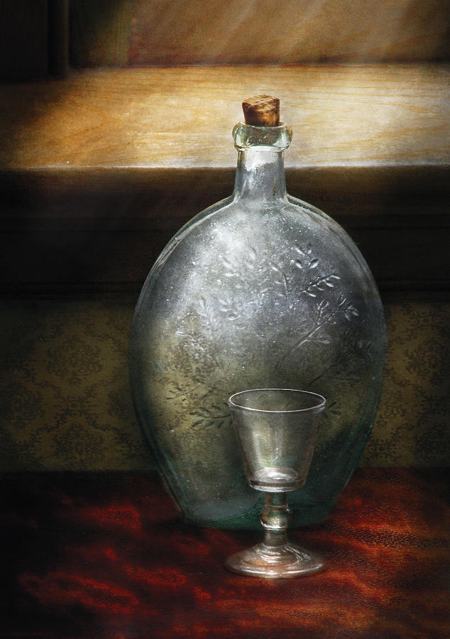 Bar - The Flask and the Glass Photograph by Mike Savad - Fine Art America