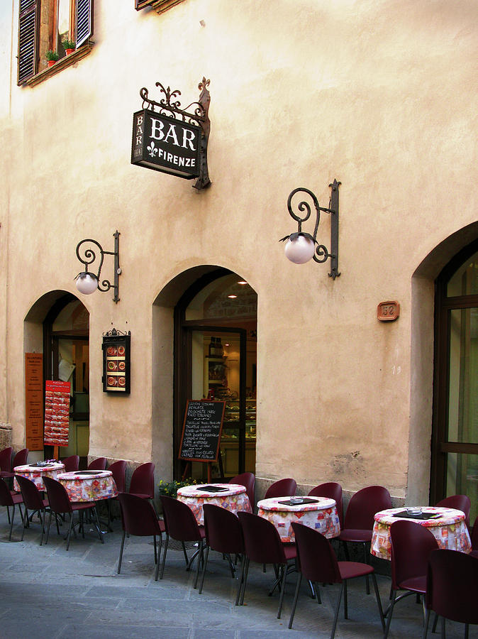 Bar Firenze, San Gimignano, Tuscany Italy Photograph by Lily Malor