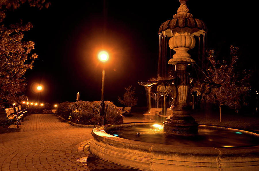Bar Harbor's Fountain in the Park Photograph by Paul Mangold Fine Art