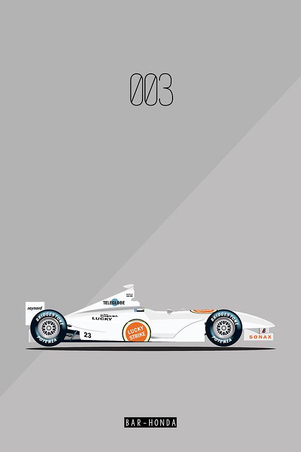 Sports Painting - Bar Honda 003 F1 Poster by Beautify My Walls