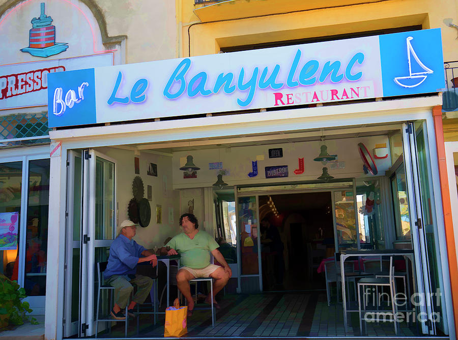 Bar Le Banyulenc Restaurant II Photograph by Chuck Kuhn