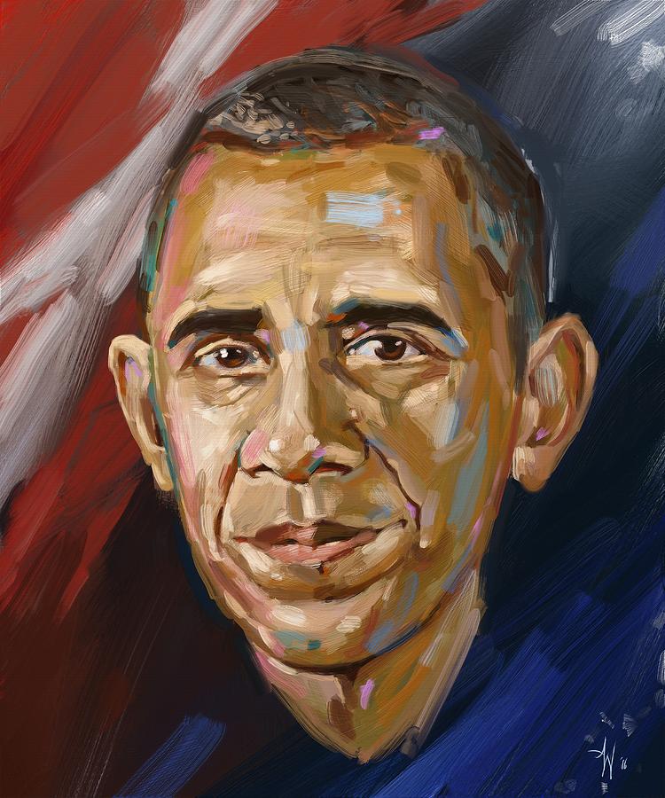 Barack Painting by Arie Van der Wijst