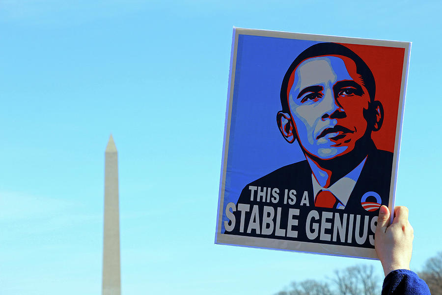 Barack Obama -- A Stable Genius Photograph by Cora Wandel
