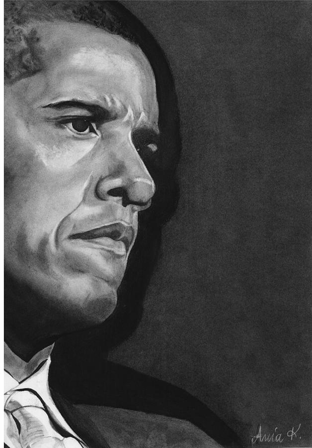 Barack Obama Drawing By Ania Kuchta Fine Art America 