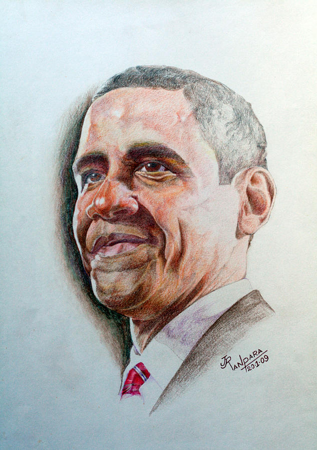 Unique Painting - Barack Obama by Jayantilal Ranpara