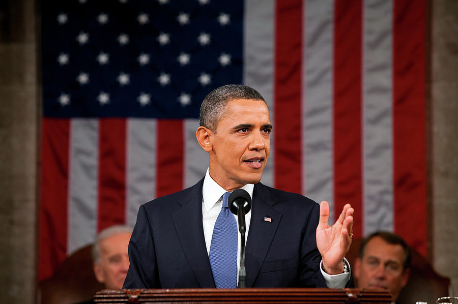 Barack Obama - State Of The Union Address Photograph by Mountain Dreams