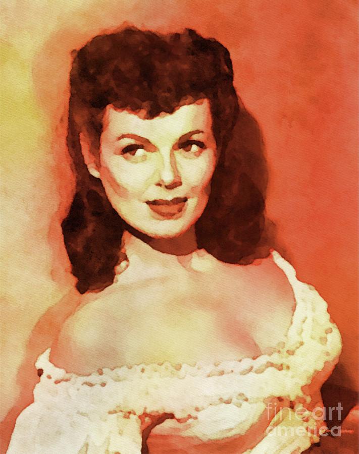 Barbara Hale, Vintage Hollywood Actress Painting
