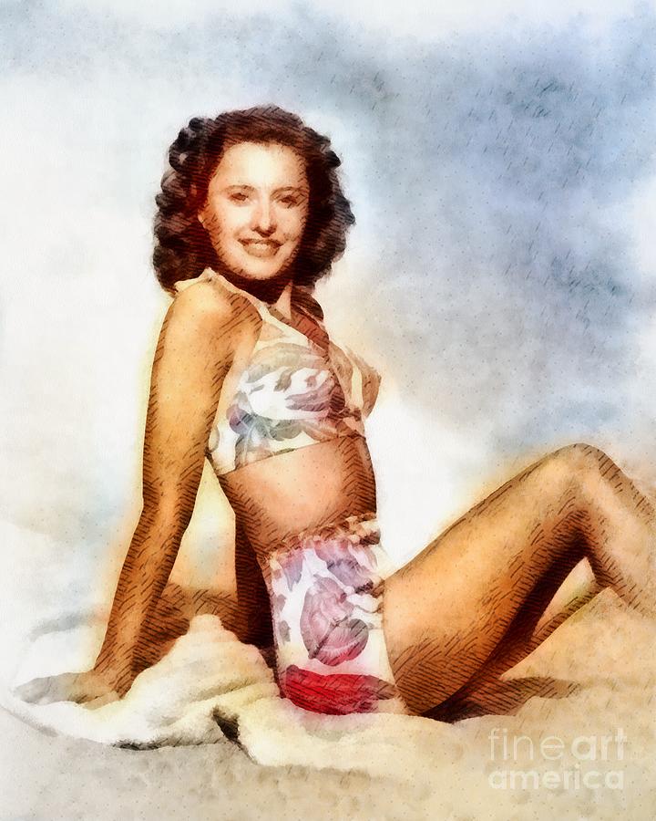 Barbara Stanwyck, Vintage Hollywood Legend Painting