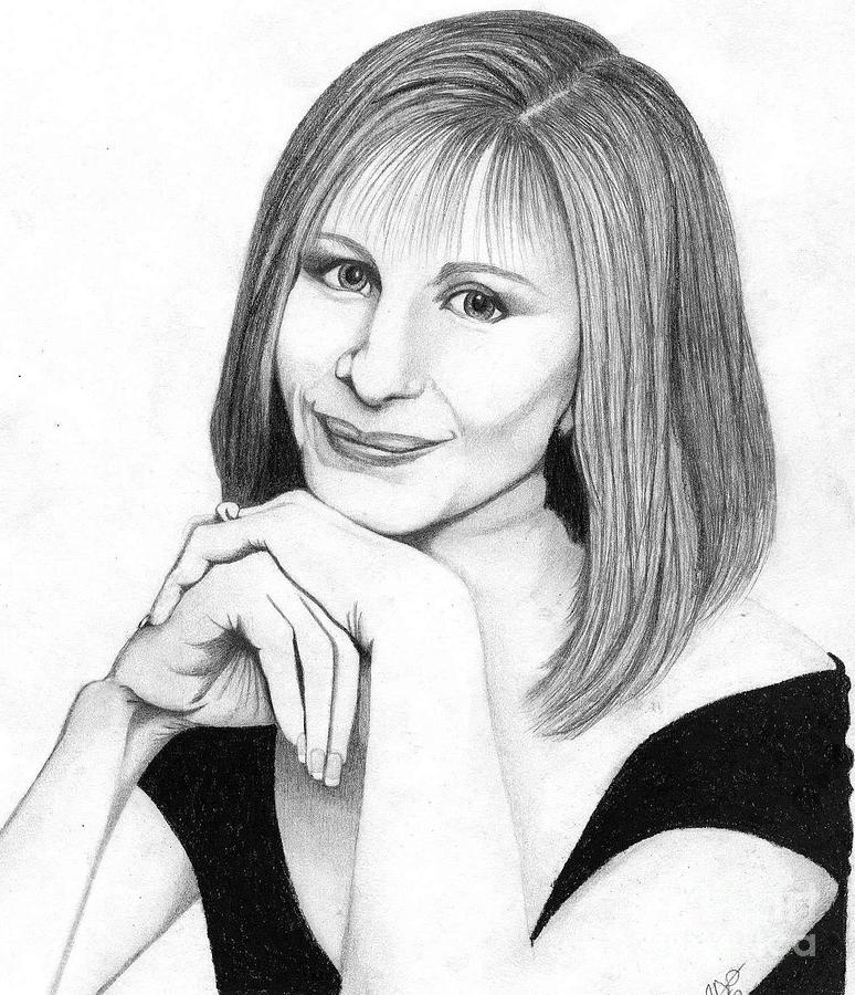 Barbara Streisand Drawing by Angela Lindley - Fine Art America