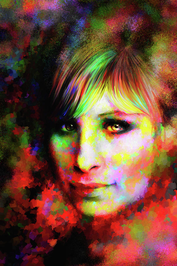 Barbara Streisand Digital Art by Matthew Lindley