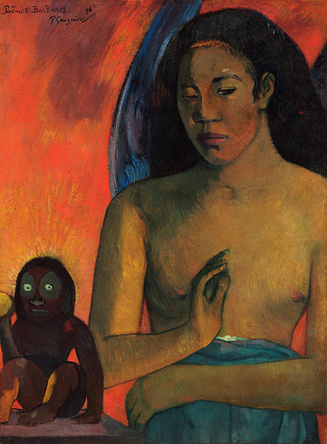 Paul Gauguin Painting - Barbarian Poems by Paul Gauguin