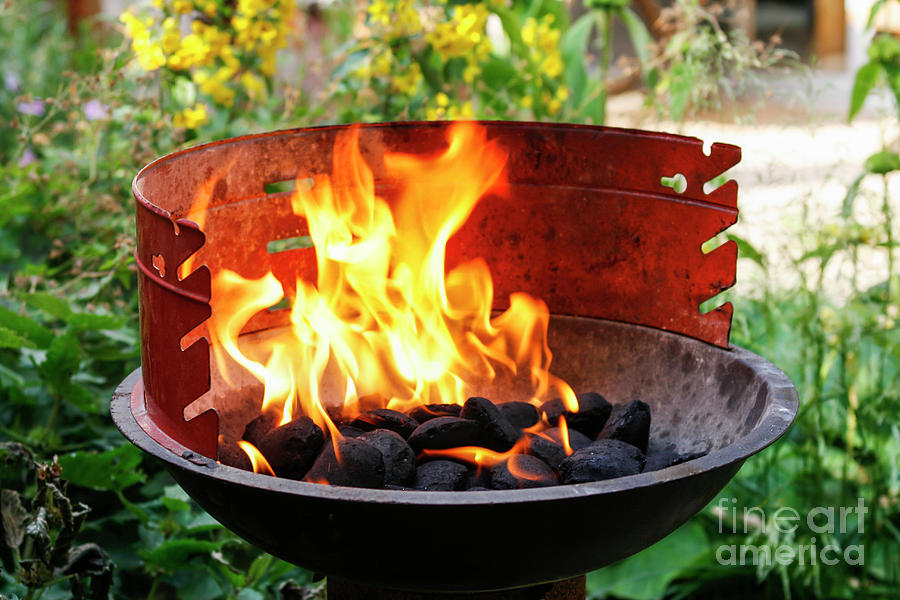 Barbecue with flames Photograph by Patricia Hofmeester