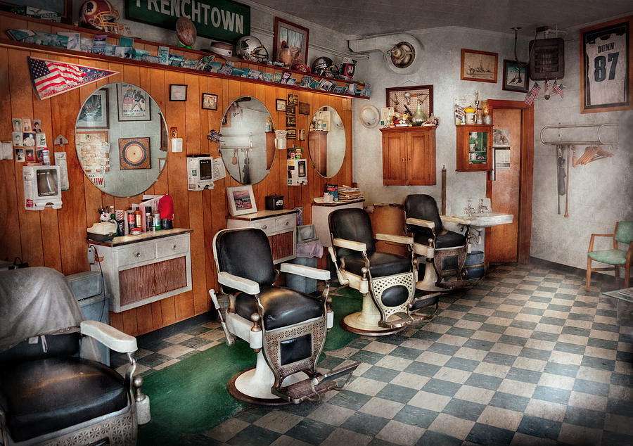 Barber - Frenchtown Barbers  Photograph by Mike Savad