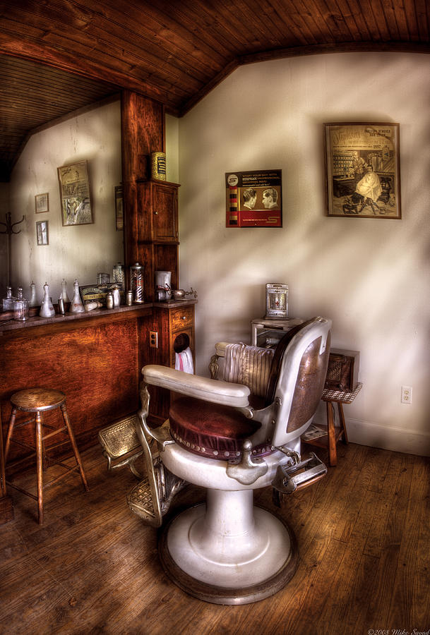 Barber - In The Barber Shop  Photograph by Mike Savad