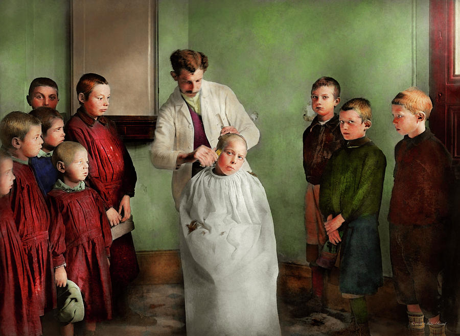 Barber - Haircut Day 1918 Photograph by Mike Savad