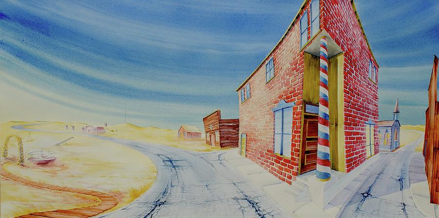 Watercolor Painting - Barber Pole by Scott Kirby