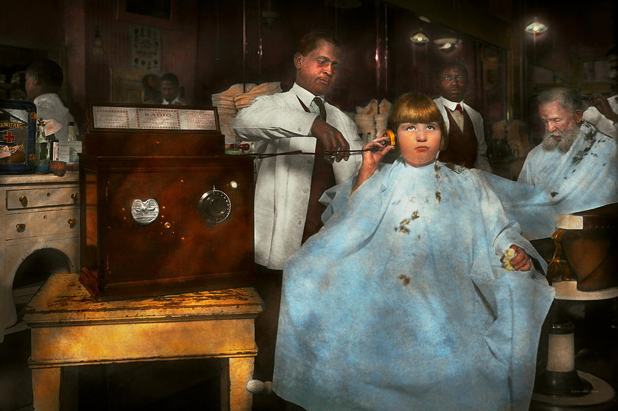 Barber - Portable music player 1921 Photograph by Mike Savad