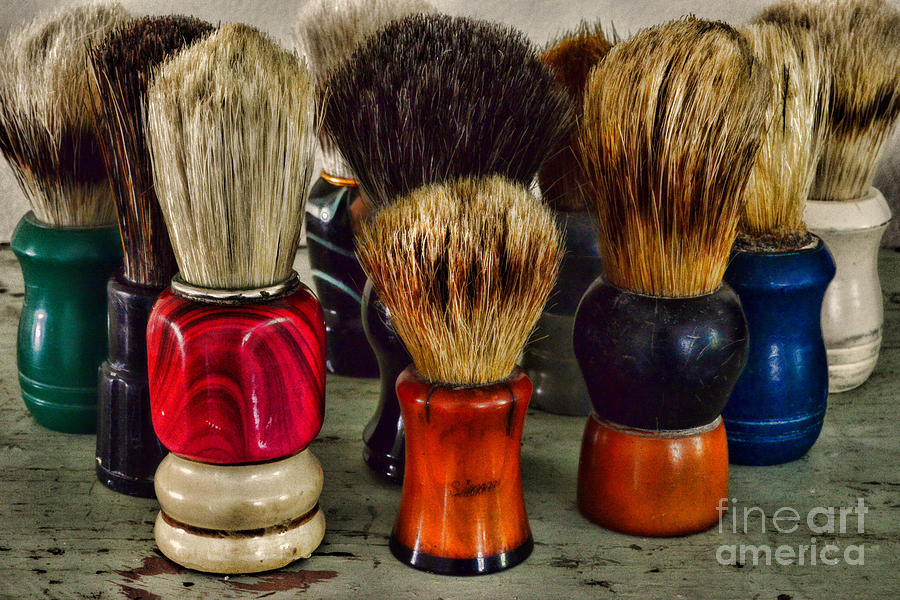 Barber - Shaving Brush Collection Photograph by Paul Ward