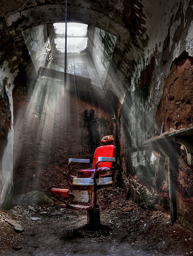 Brick Photograph - Barber Shop by Evelina Kremsdorf