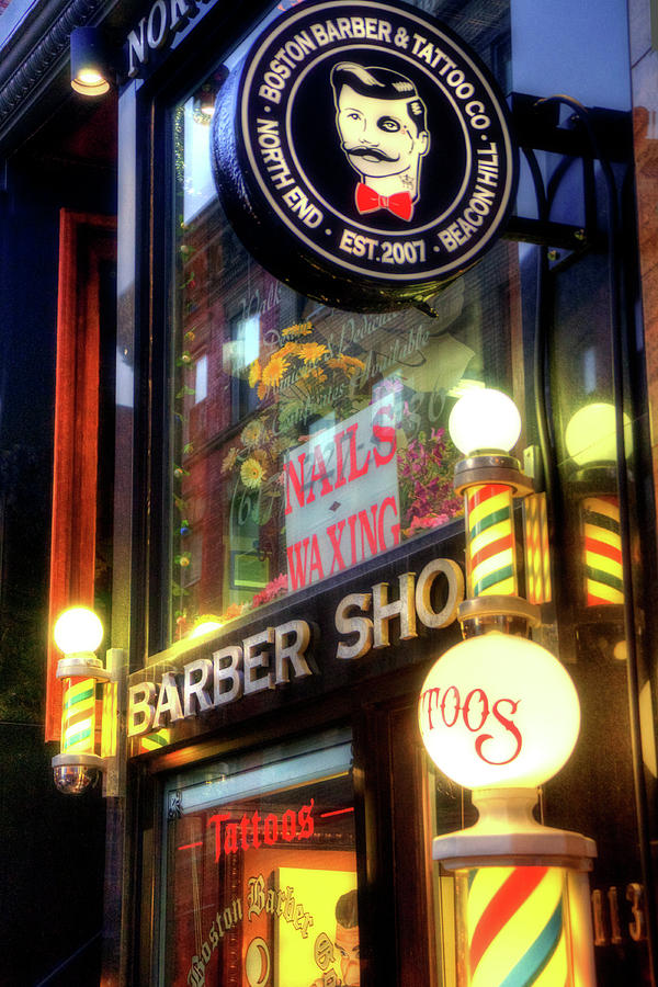 Barber Shop - Tattoo Shop - North End - Boston Photograph by Joann Vitali