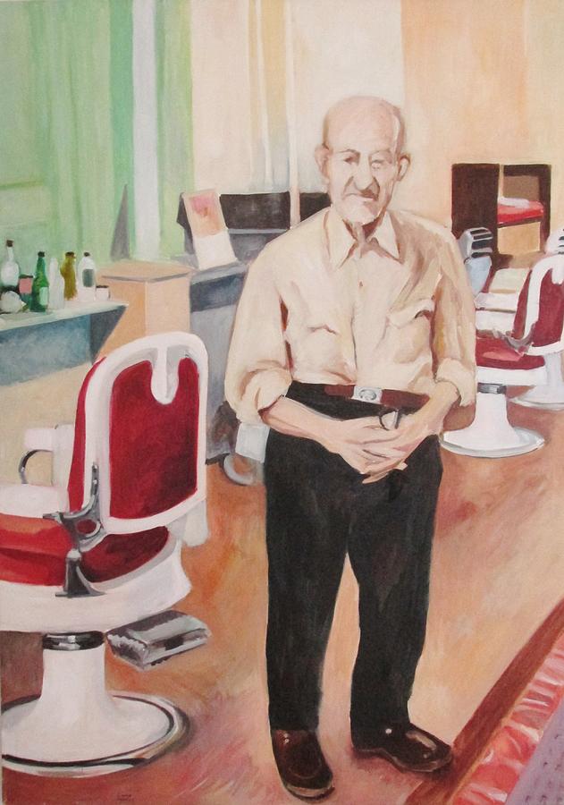 Barbers Father Painting by Linda Novick