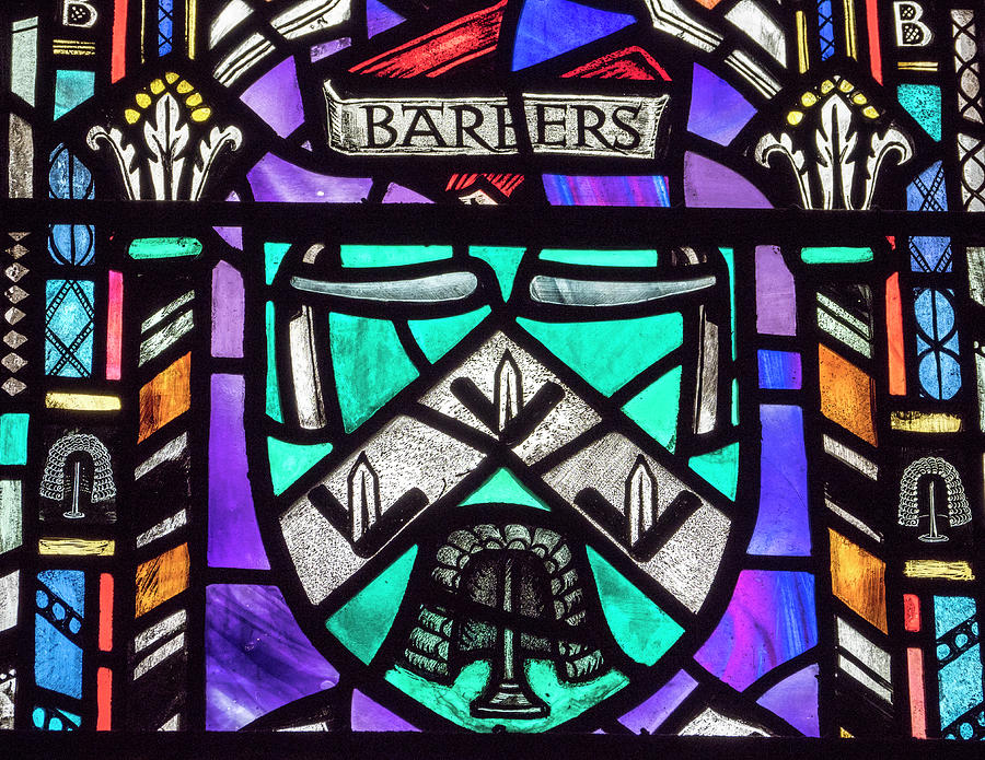 Barbers Stained Glass Photograph by Jean Noren