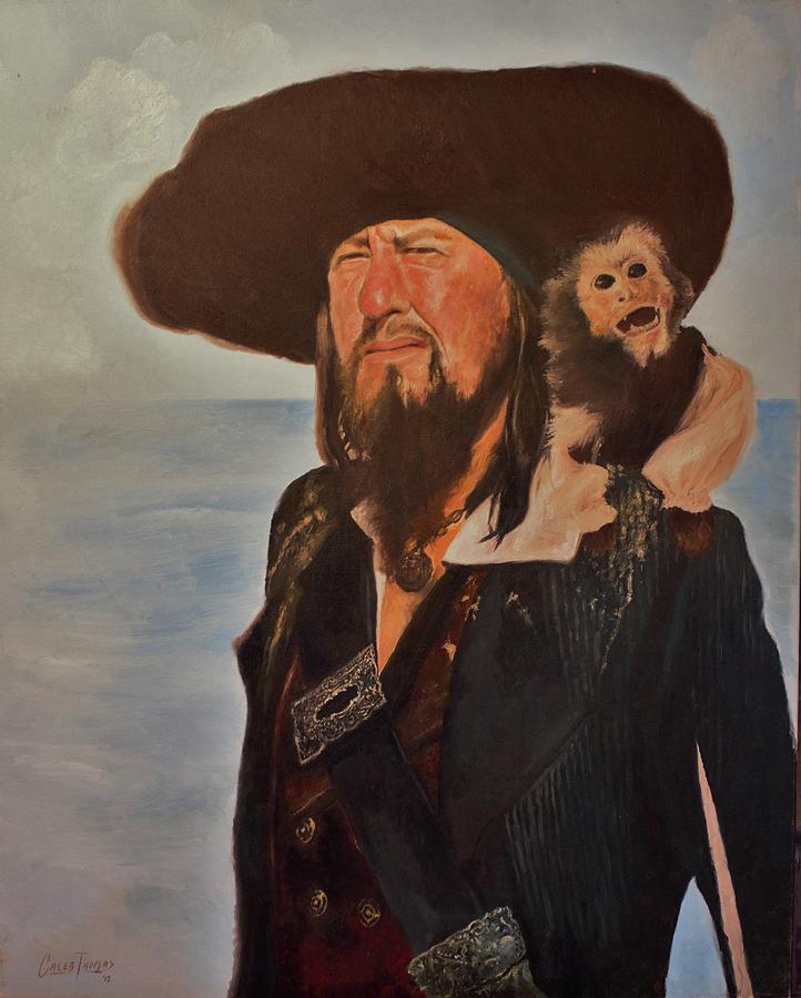 Barbossa and Jack  Painting by Caleb Thomas