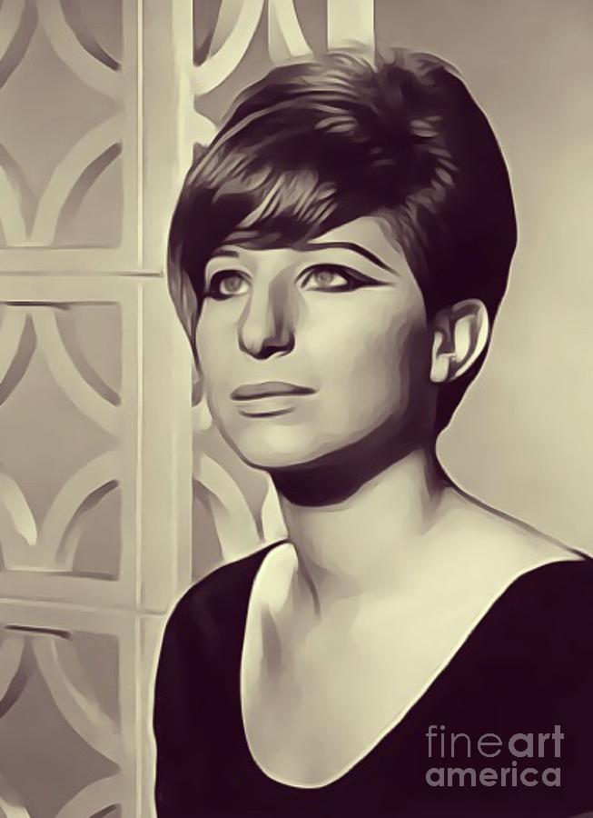 Barbra Streisand, Actress/Singer Digital Art by Esoterica Art Agency