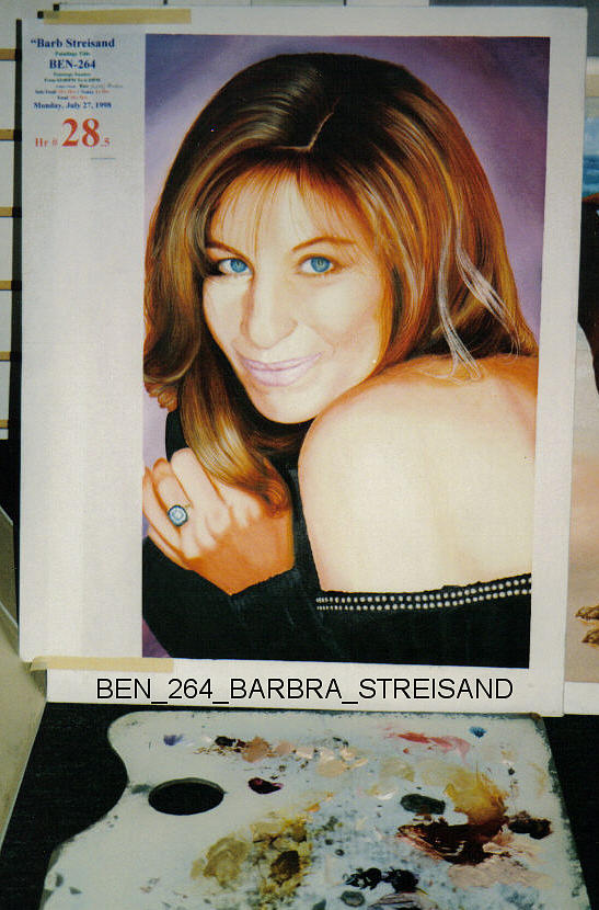 Portrait Painting - Barbra Streisand by Benito Alonso