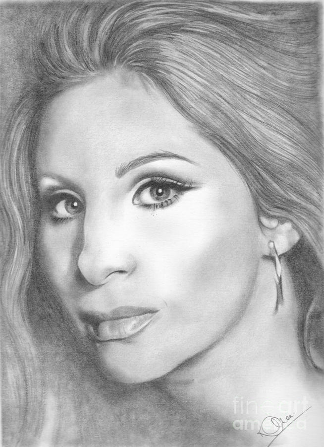 Barbra Drawing - Barbra Streisand by Karen Townsend