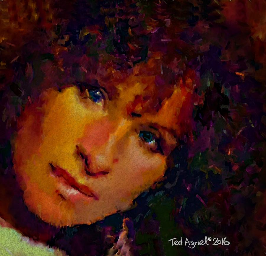 Barbra Streisand Painting by Ted Azriel