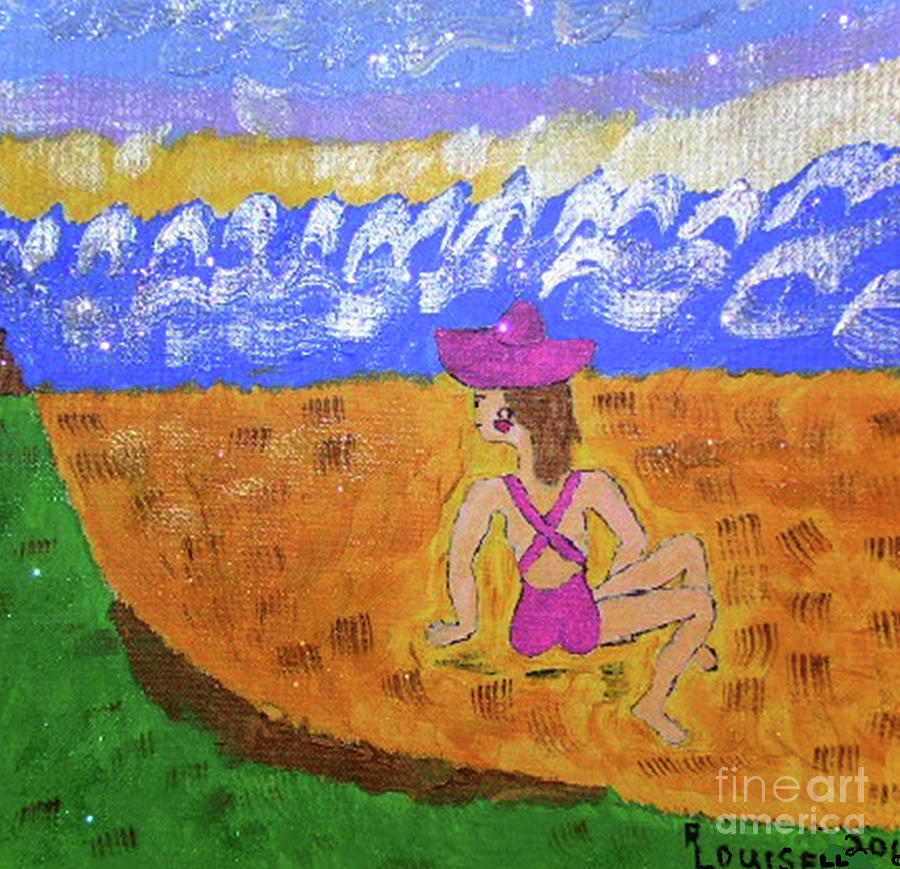 Barbs Beach Curiosity Painting by Robyn Louisell