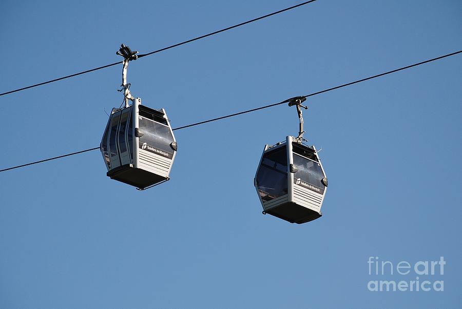 Barcelona cable cars Photograph by David Fowler
