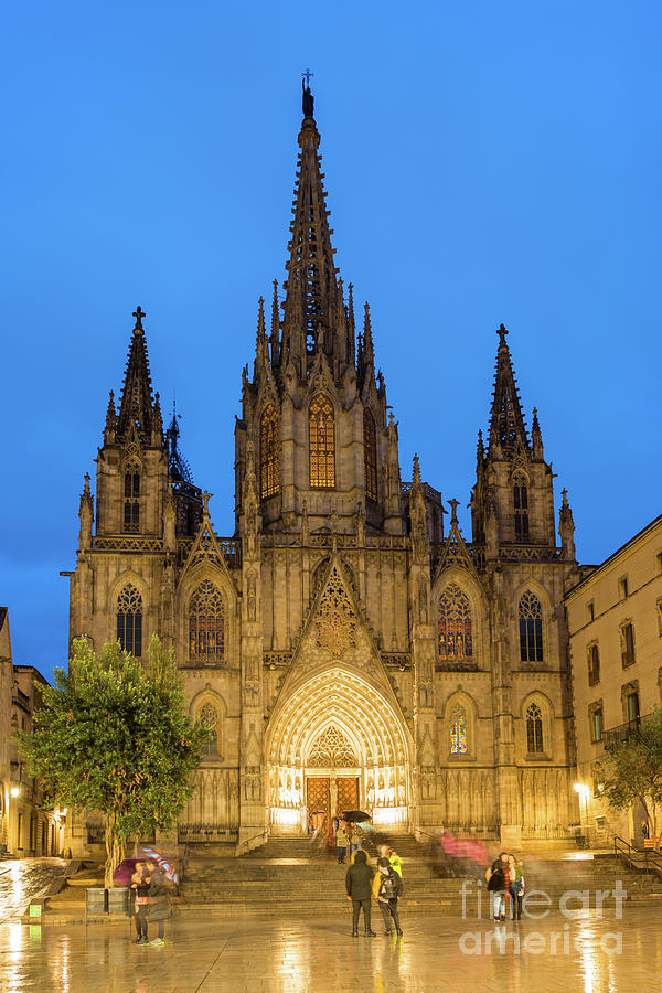 Barcelona Cathedral at night Photograph by Andrew Michael