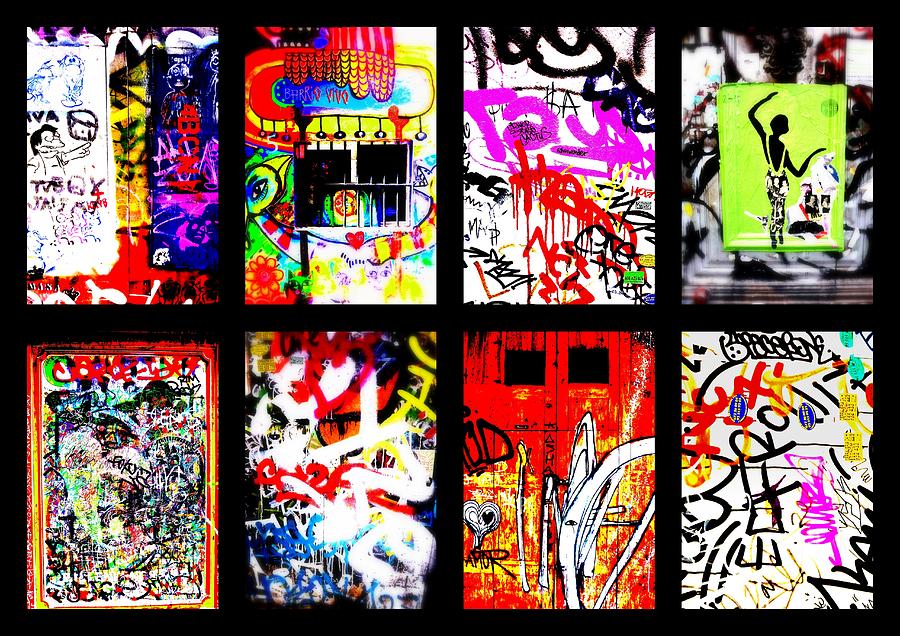 Barcelona Doors ... All Graffiti Photograph by Funkpix Photo Hunter