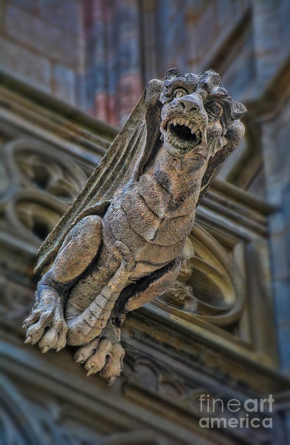 Barcelona Dragon Gargoyle Photograph by Henry Kowalski