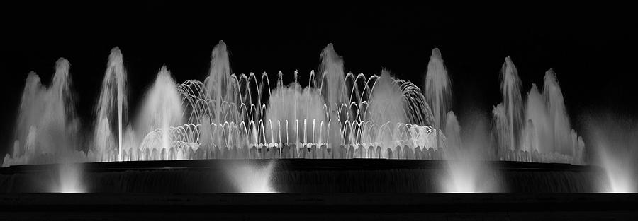 Barcelona Fountain Nightlights Photograph by Farol Tomson