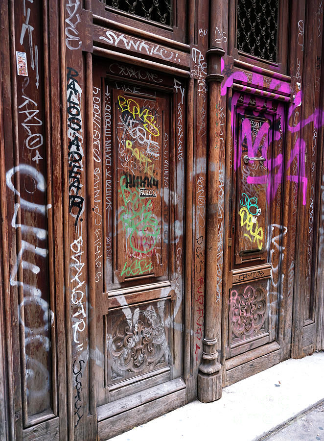 Barcelona Graffiti Door Photograph by John Rizzuto