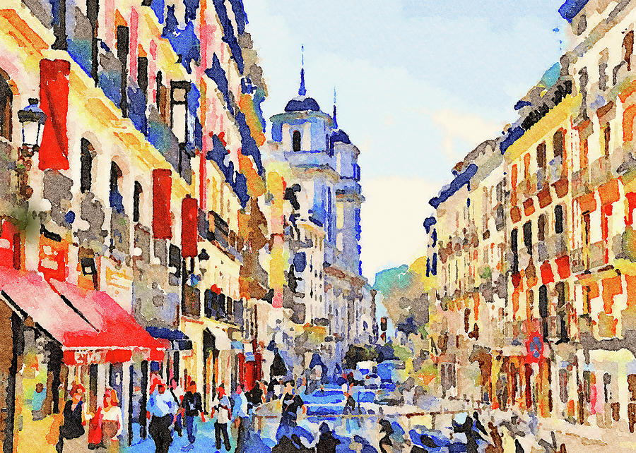 Barcelona Watercolors 2 Digital Art by Yury Malkov