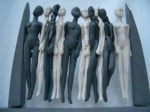 Doll Sculpture - Barcode by Liz Krcma