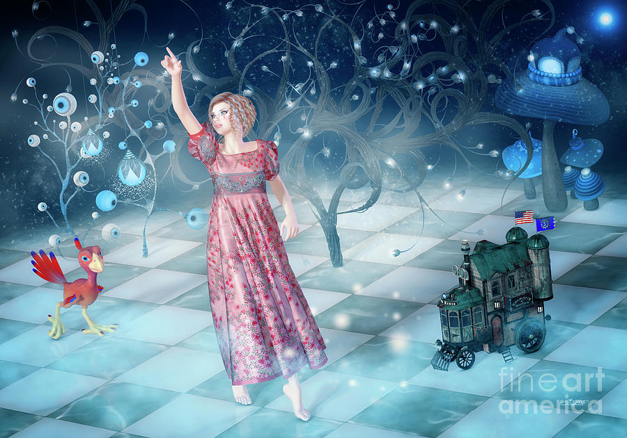 Magic Digital Art - Barefoot in a Wonderland by Jutta Maria Pusl