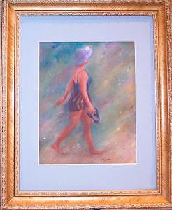 Outer Banks Painting - Barefoot On The Sand by Diane Caudle Outer Banks Painting - Barefoot On The Sand by Diane Caudle