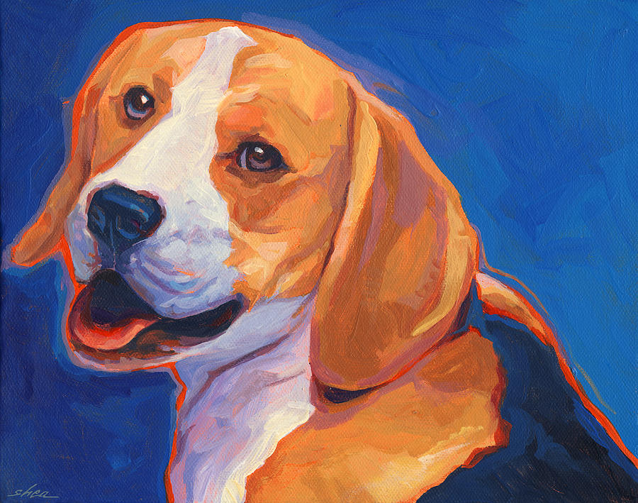 Barely Legal Beagle Painting by Shawn Shea | Fine Art America