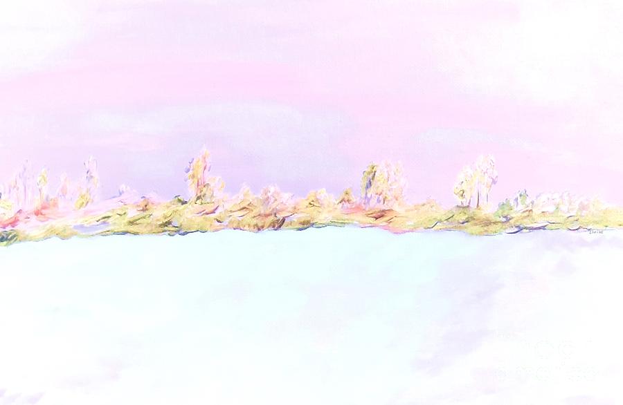 Barely There Pink Abstract Landscape Painting by Eloise Schneider Mote