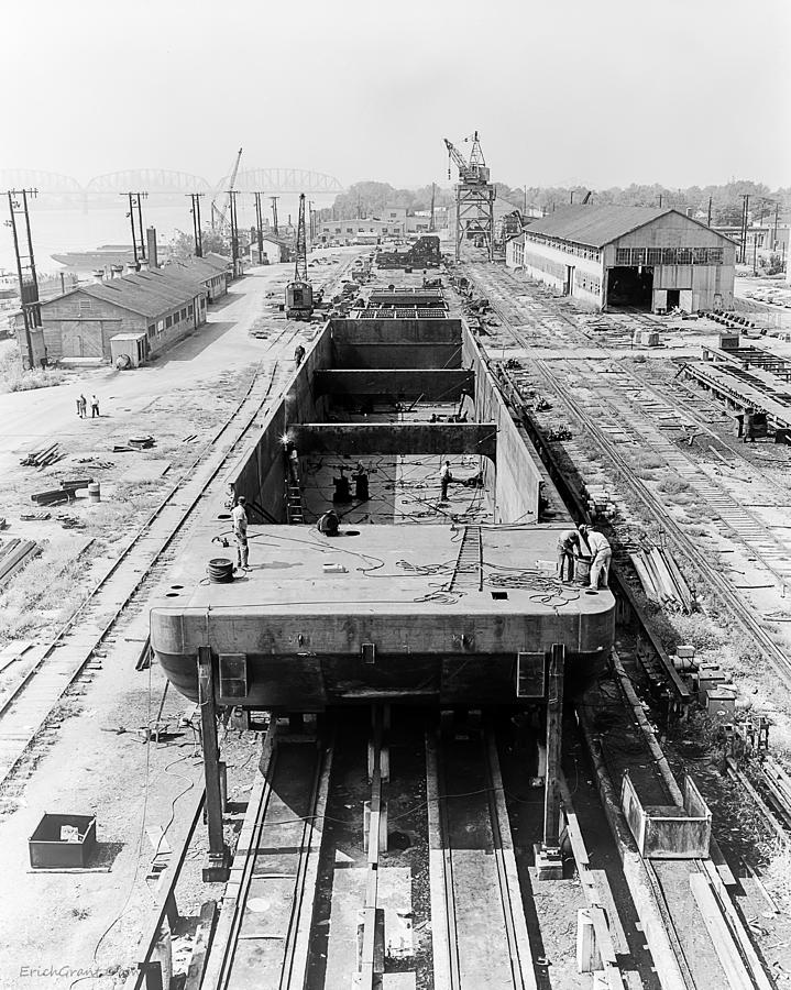 Barge Construction Photograph by Erich Grant