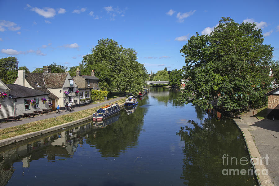 Barges on the river cam Photograph by Patricia Hofmeester